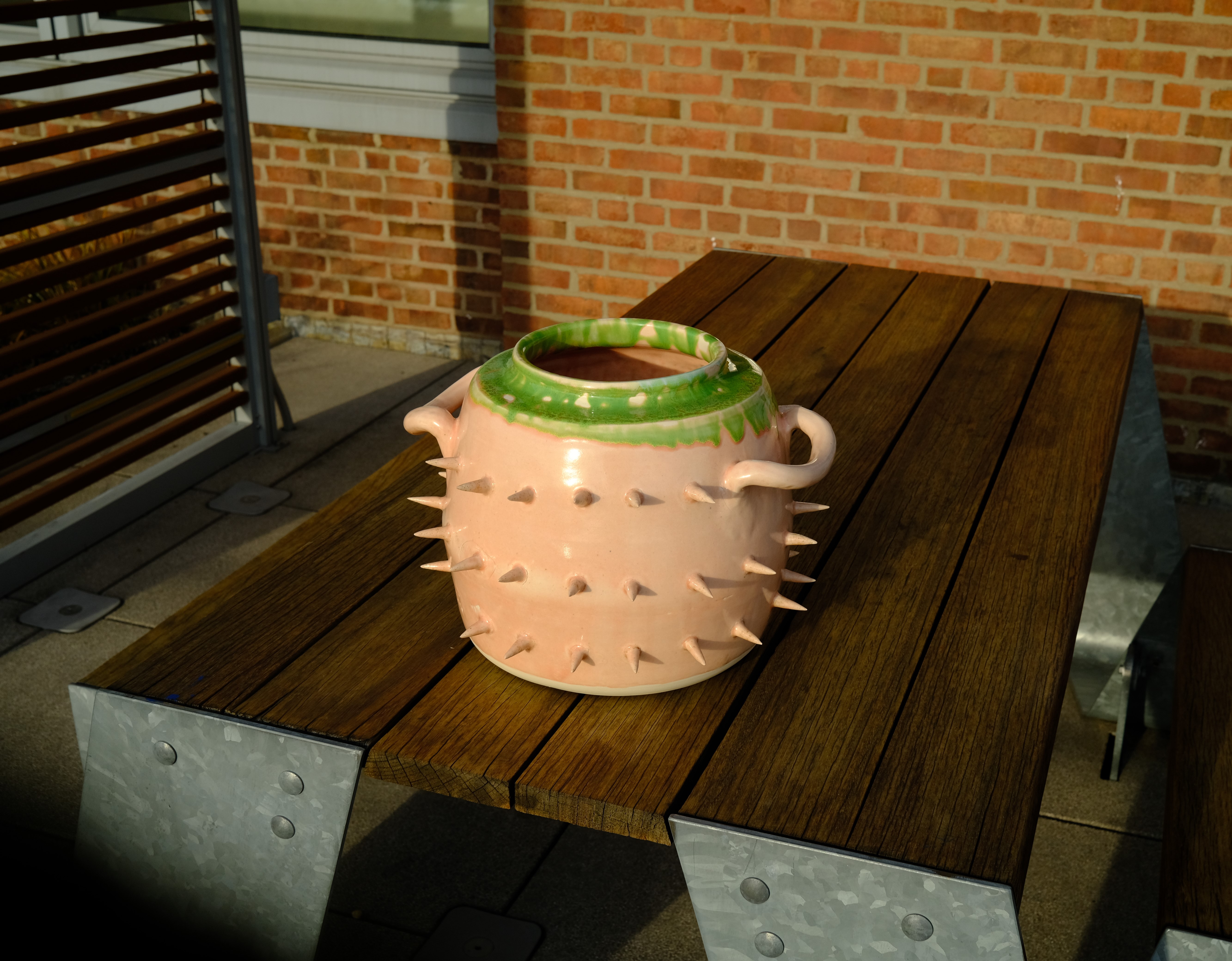 pink spiked jug