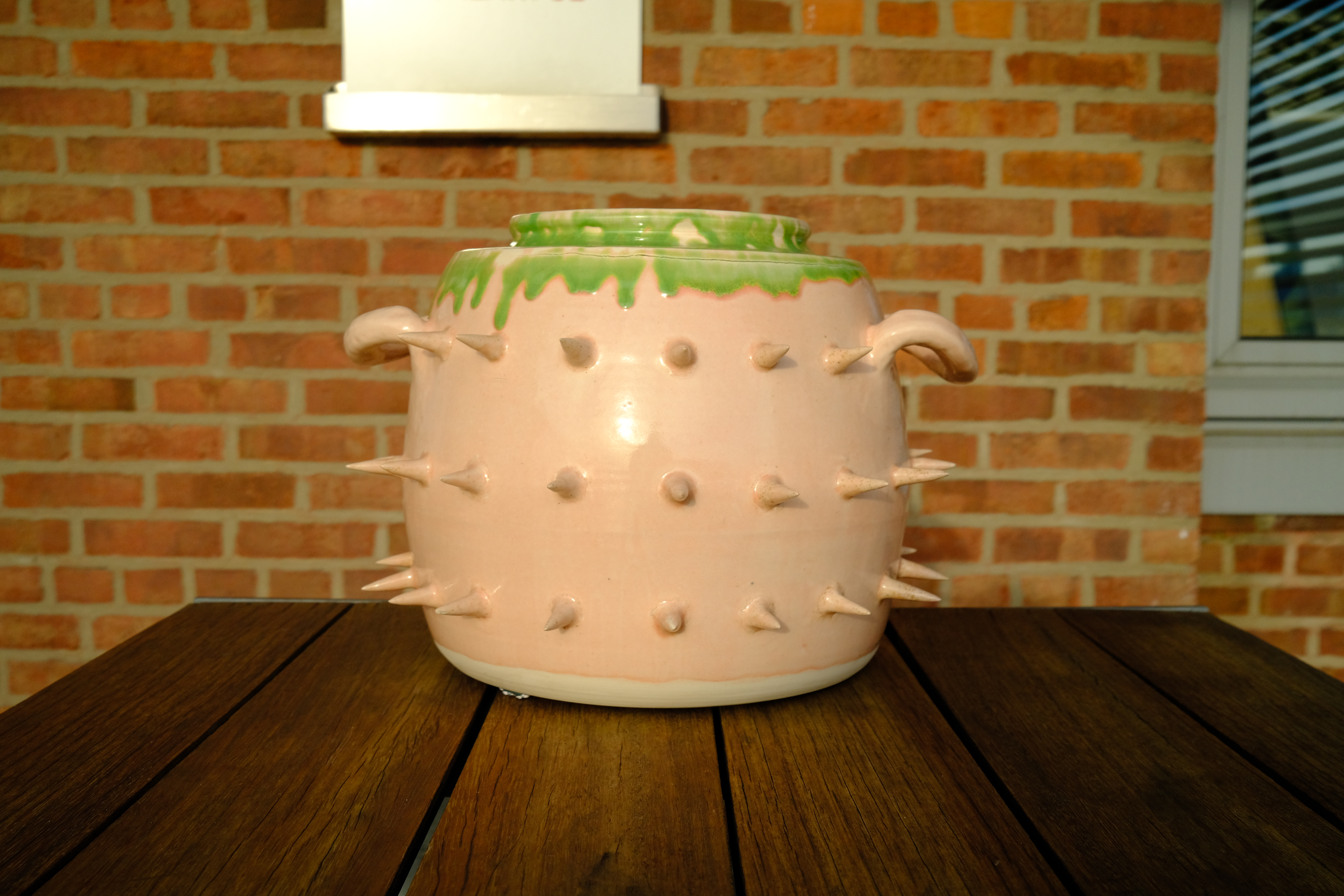 pink spiked jug